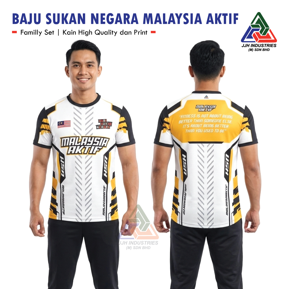 BAJU SUKAN NEGARA !!! MALAYSIA AKTIF // FAMILY SET !! DESIGN ARROW
