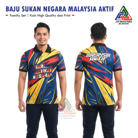 BAJU HARI SUKAN FAMILY SET !! BAJU MICROFIBRE DESIGN (FLASH)